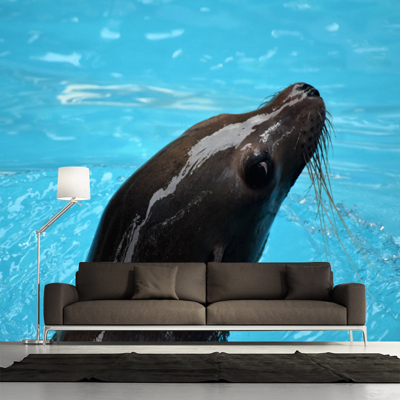 Sea Seal Wall Covering for Living Room Bedroom Water Resistant, Made to Measure