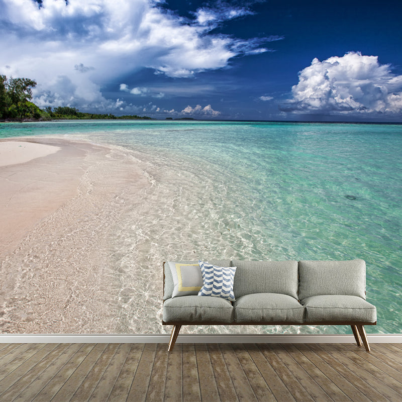 Tropical Beach Shore Wall Mural Waterproof Wall Decor for Guest Room, Customised