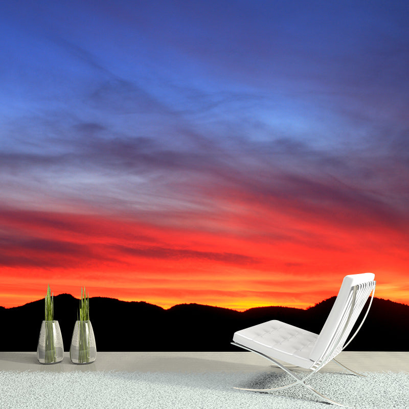 Fire Cloud Mural for Sleeping Room Bedroom, Removable, Customized Size