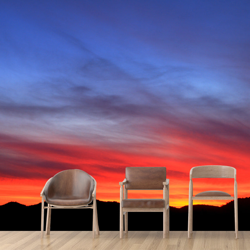 Fire Cloud Mural for Sleeping Room Bedroom, Removable, Customized Size