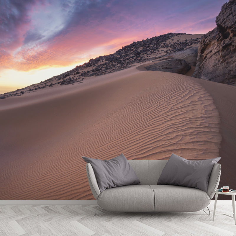Dry Desert Wall Mural for Living Room Moisture Resistant Home Decor, Customized Size