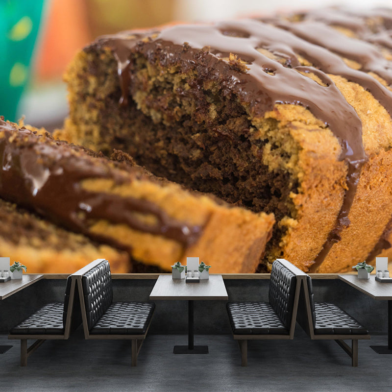 Sweet Dessert Mural Decal Modern Smooth Wall Covering for Bakery Interior