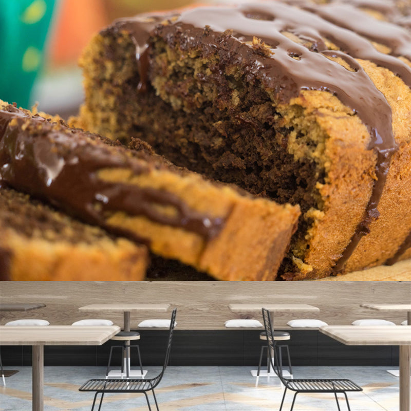 Sweet Dessert Mural Decal Modern Smooth Wall Covering for Bakery Interior