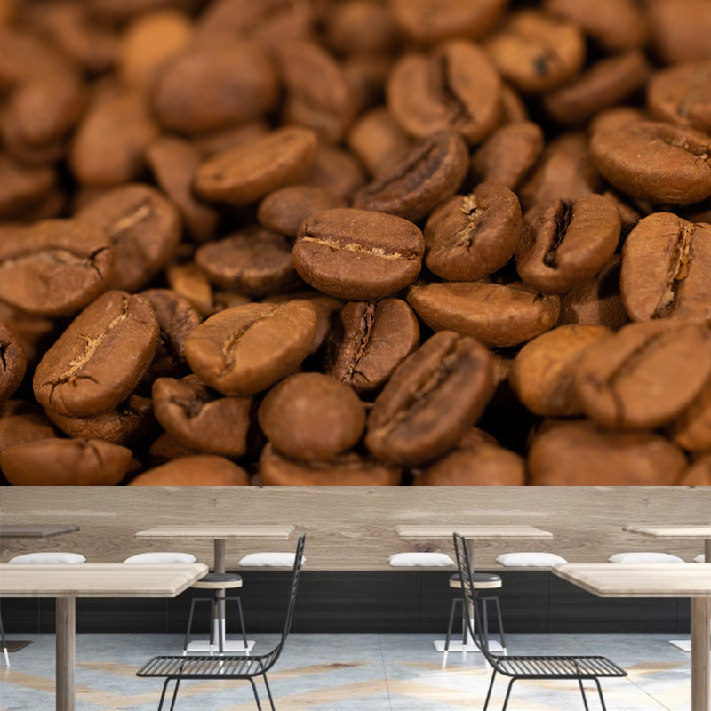 Minimalism Style Coffee Bean Mildew Resistant Coffee Shop Wall Covering