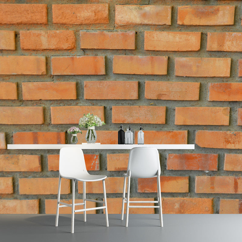 Retro Style Brick Wall Mural Moisture Resistant for Home Decor, Made to Measure
