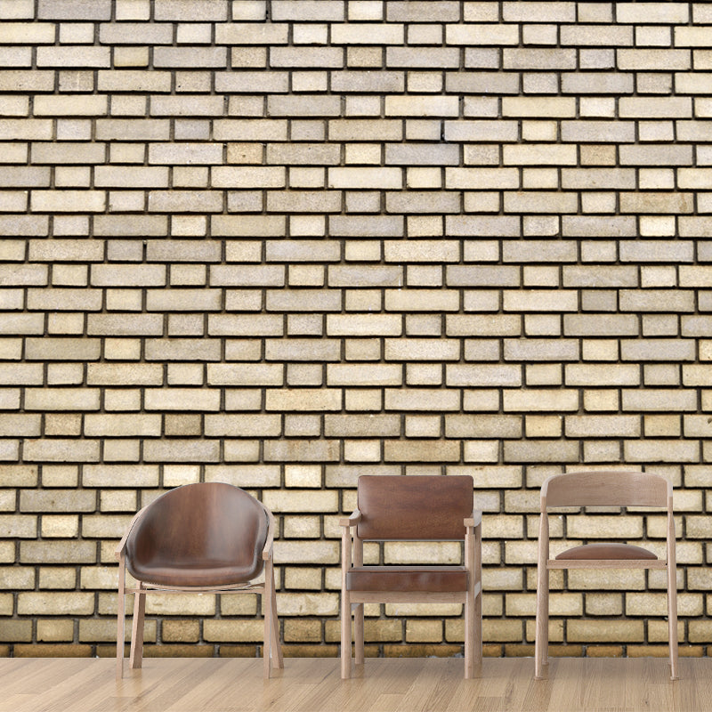 Retro Style Brick Wall Mural Moisture Resistant for Home Decor, Made to Measure