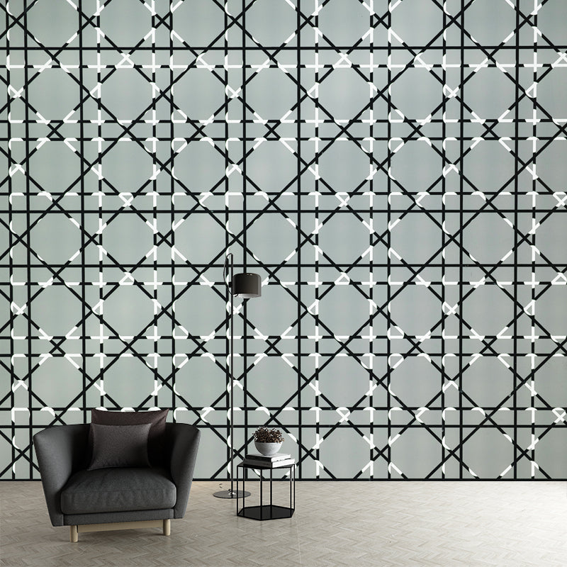 Creative Geometry Wall Mural for Sitting Room Moisture Resistant, Made to Measure