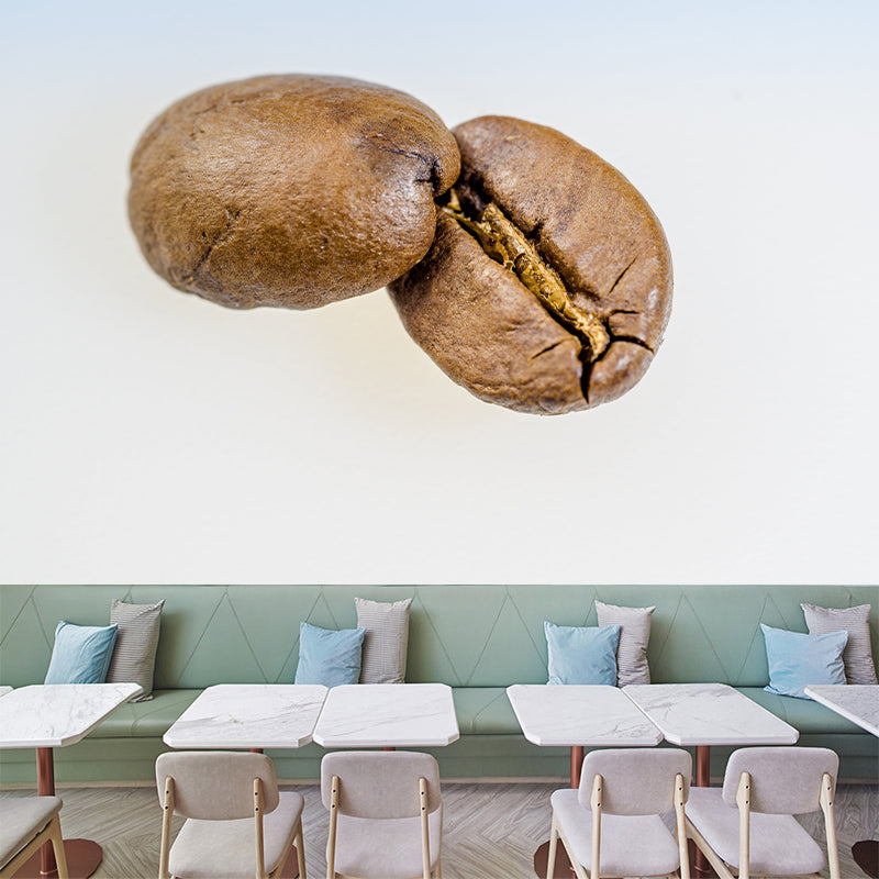 Photography Coffee Beans Mural Horizontal Wall Covering for Coffee Shop