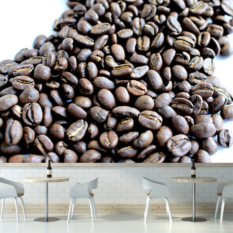 Photography Coffee Beans Mural Horizontal Wall Covering for Coffee Shop
