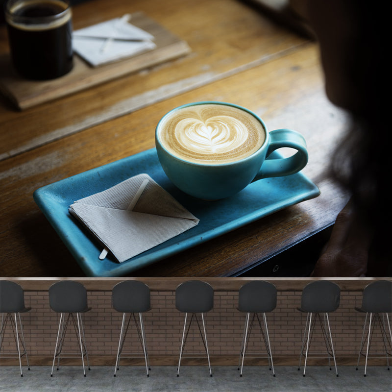 Contemporary Coffee Mural Photography Horizontal Wall Covering for Coffee Shop