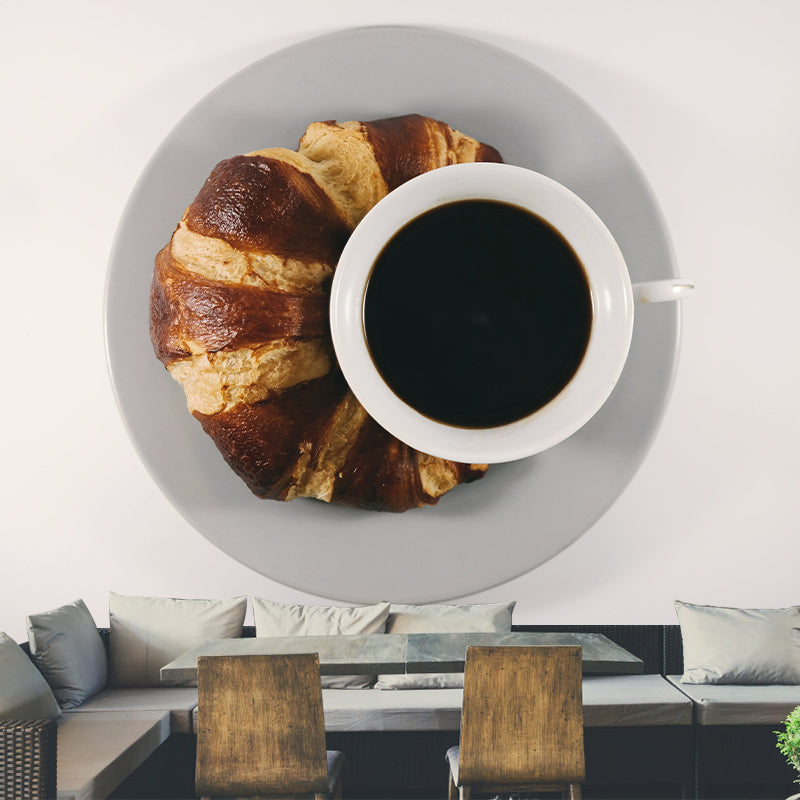 Customized Aromatic Coffee Mural Decal Modern Soft Color for Coffee Shop