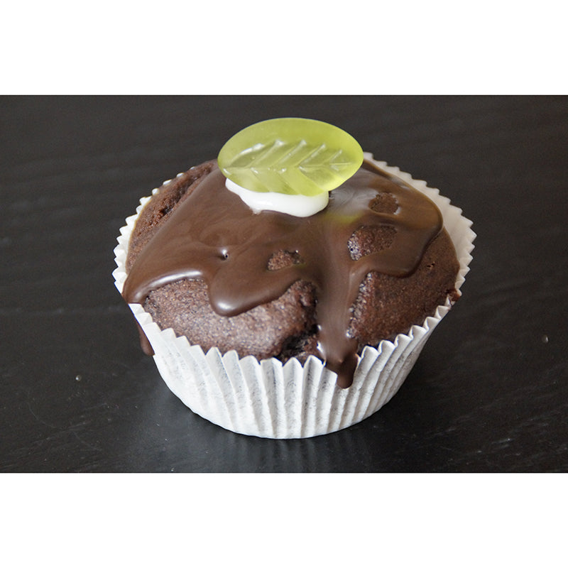 Customized Tasty Chocolate Muffins Mural Mildew Resistant Wallpaper for Baking Shop