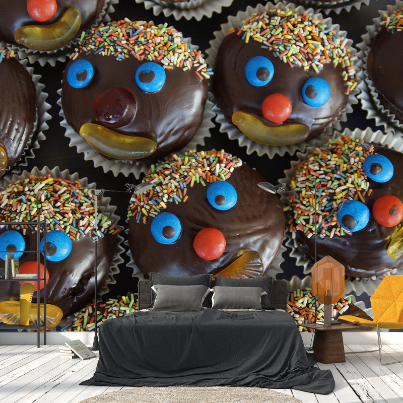 Minimalism Muffin Dessert Mural Photography Wall Covering for Dessert Shop Baking Shop
