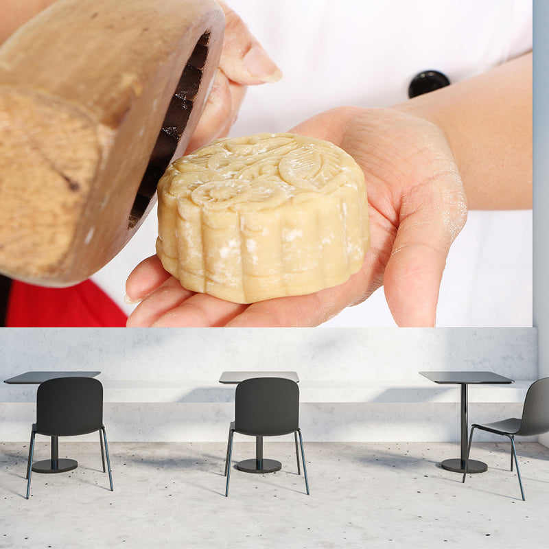 Mooncake Mural Wallpaper Simple Mildew Resistant Commerce Shop Decoration