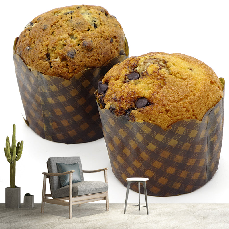 Cup Cake Mural Wallpaper Simple Mildew Resistant Commerce Shop Decoration