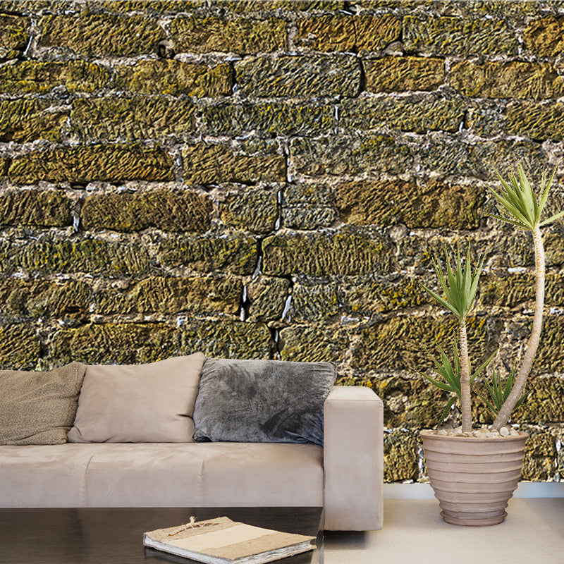 Industrial Style Brick Wall Mural Decal Moisture Resistant for Sitting Room, Made to Measure