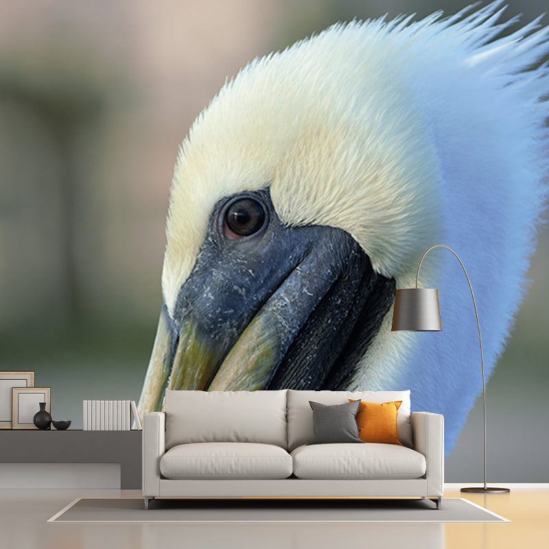 Pelican Animal Mural Wallpaper Contemporary Wall Covering for Sitting Room