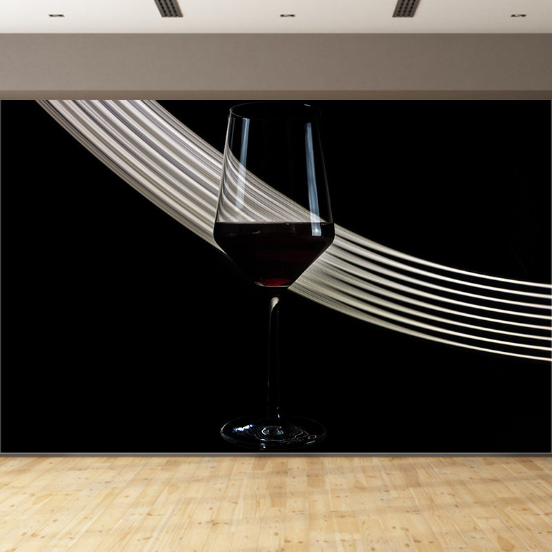 Red Wine Mural Wallpaper Stain Resistant Wall Decor for Bar Pub, Made to Measure