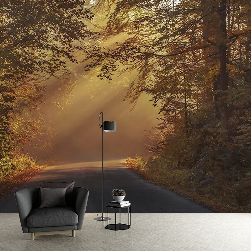 Autumn Forest Mural Wallpaper Washable Wall Decor for Bedroom Living Room