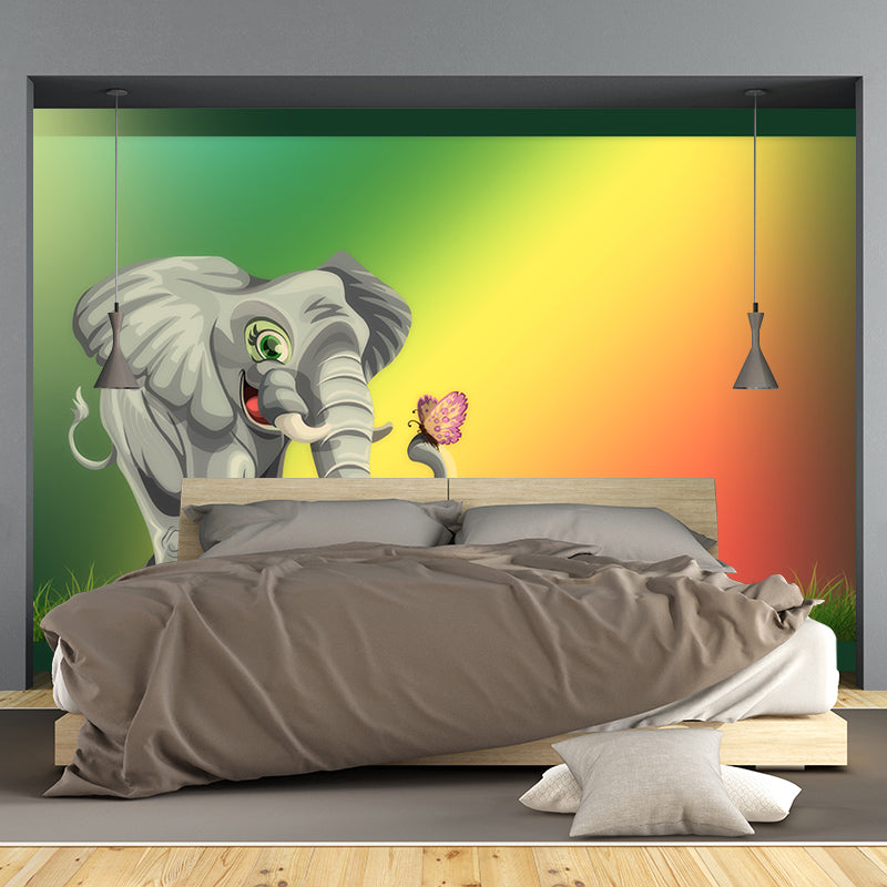 Animal Illustration Wall Covering for Living Room Moisture Resistant, Made to Measure