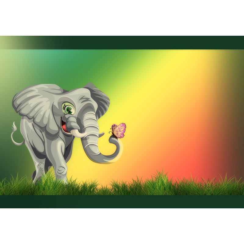 Animal Illustration Wall Covering for Living Room Moisture Resistant, Made to Measure