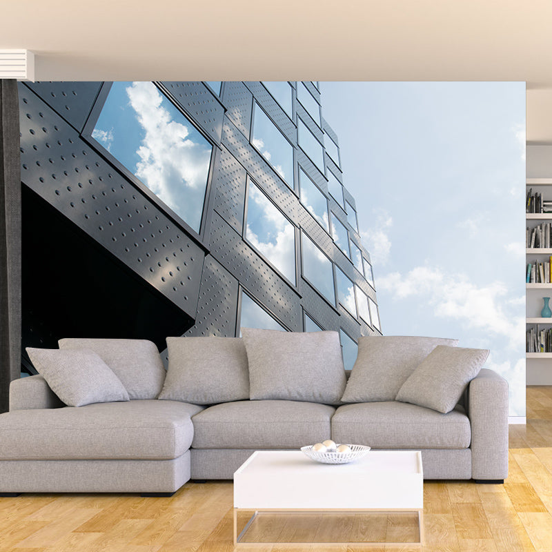 Contemporary Building Mural Wallpaper Waterproofing Wall Covering for Sitting Room