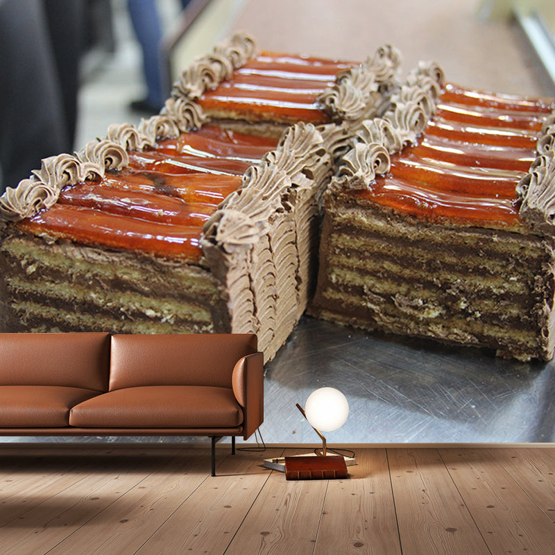 Cake Delicious Dessert Stain Resistant Cake Shop Wall Covering, Personalised Size