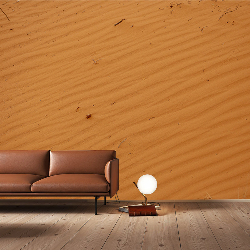 Contemporary Desert Sand Wall Covering for Living Room, Stain Resistant