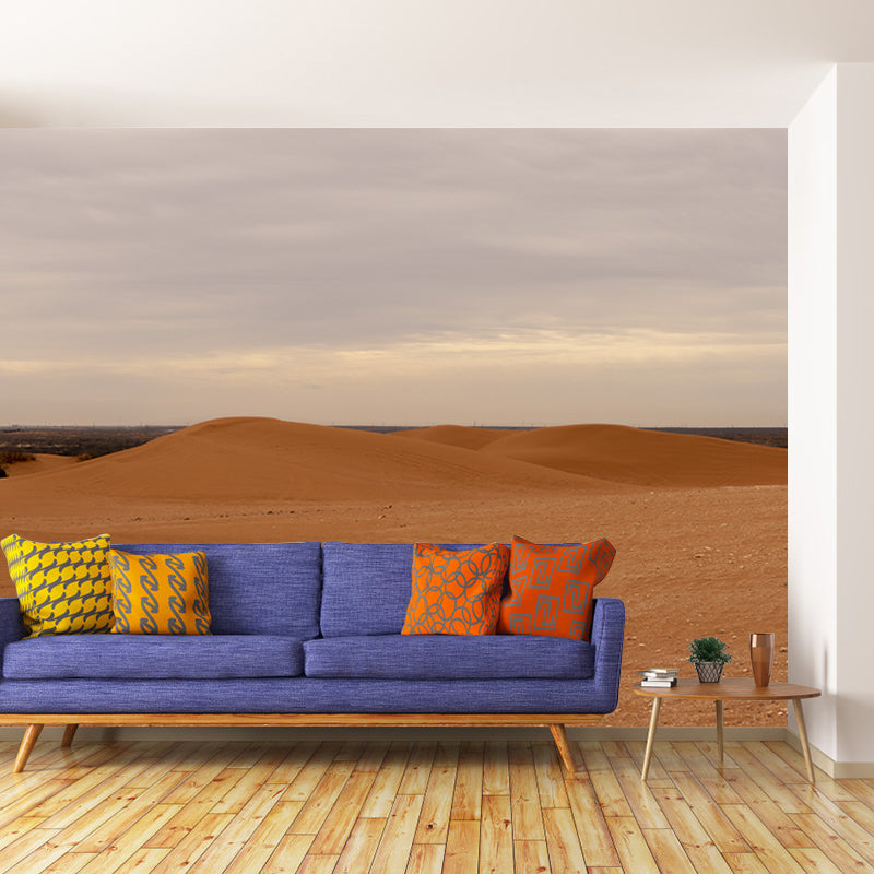 Contemporary Desert Sand Wall Covering for Living Room, Stain Resistant