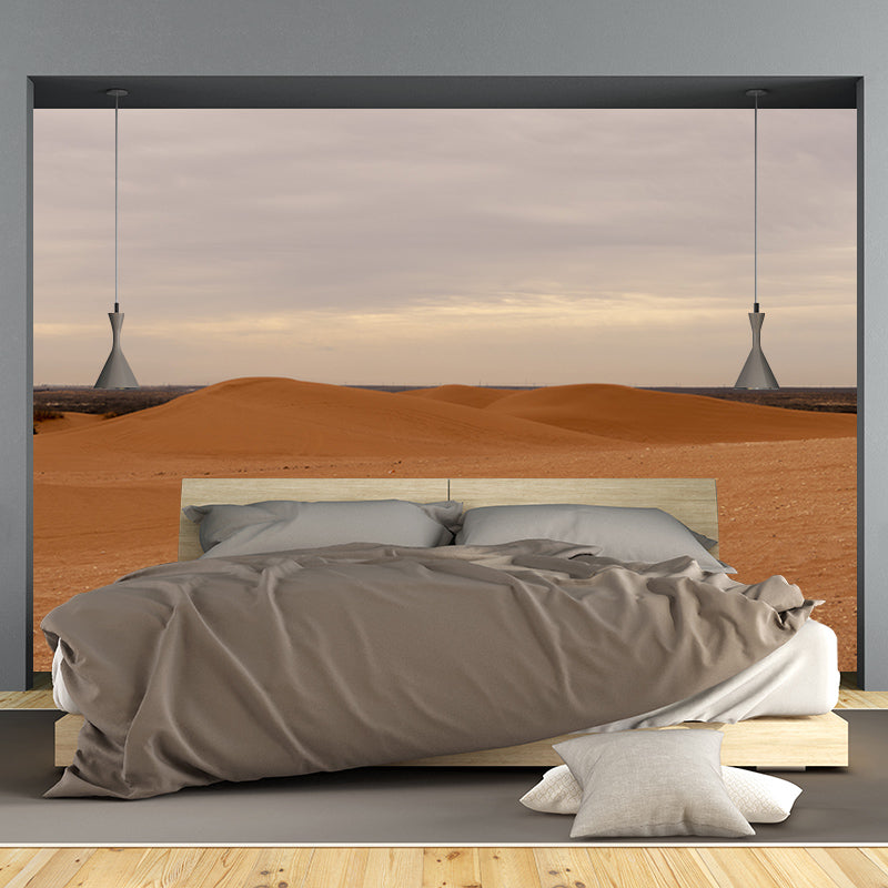 Contemporary Desert Sand Wall Covering for Living Room, Stain Resistant