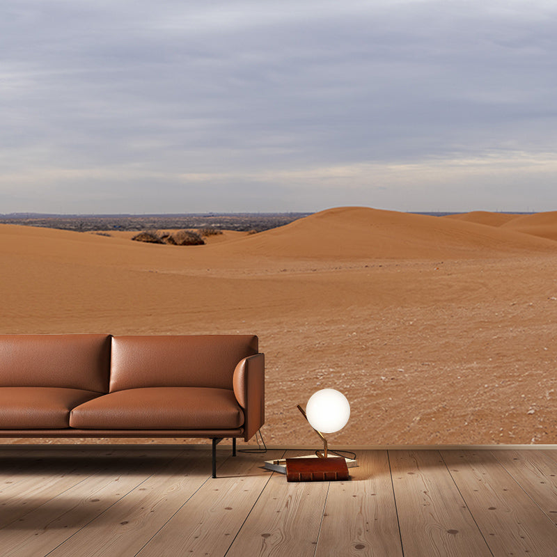 Contemporary Desert Sand Wall Covering for Living Room, Stain Resistant
