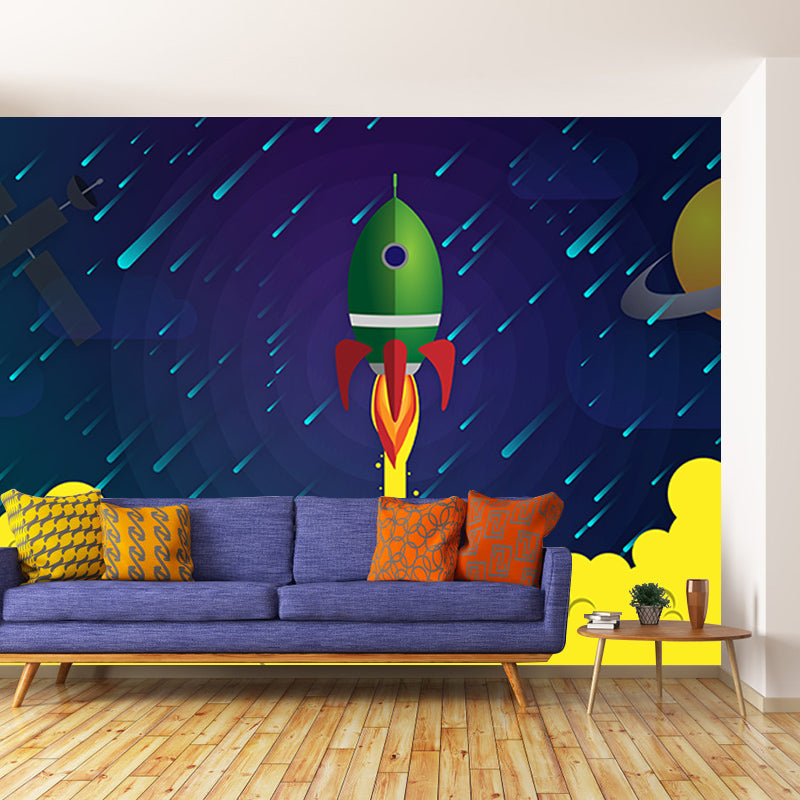Children's Room Decoration Space Wallpaper Mural Creative Universe Wall Covering
