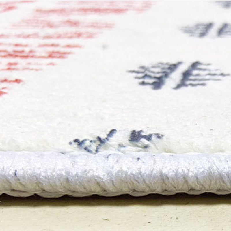 Beige Modern Rug Polyester Stripe Area Rug Non-Slip Backing Rug for Living Room