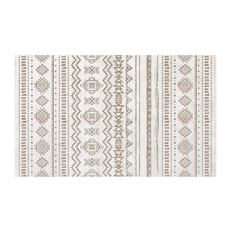 Bohemian Home Decor Carpet Eclectic Tribal Pattern Rug PVC Area Rug with Non-Slip Backing
