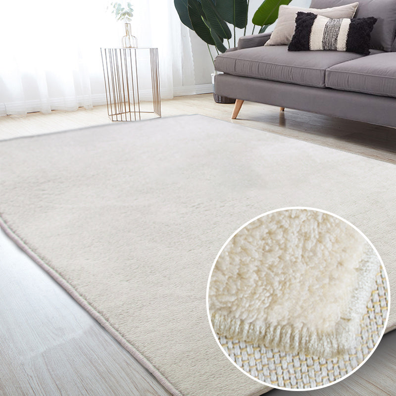 Tapis gris pure de couleur polyester tapis de gueule de soins de soins faciles pour la décoration intérieure