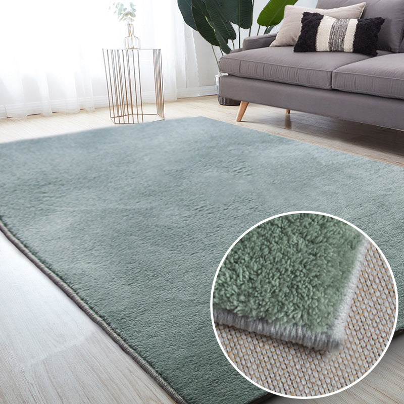 Tapis gris pure de couleur polyester tapis de gueule de soins de soins faciles pour la décoration intérieure