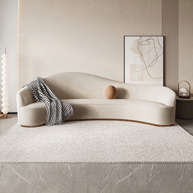 Grey Modern Area Carpet Slid Color Polyester Area Rug Washable Easy Care Rug for Living Room