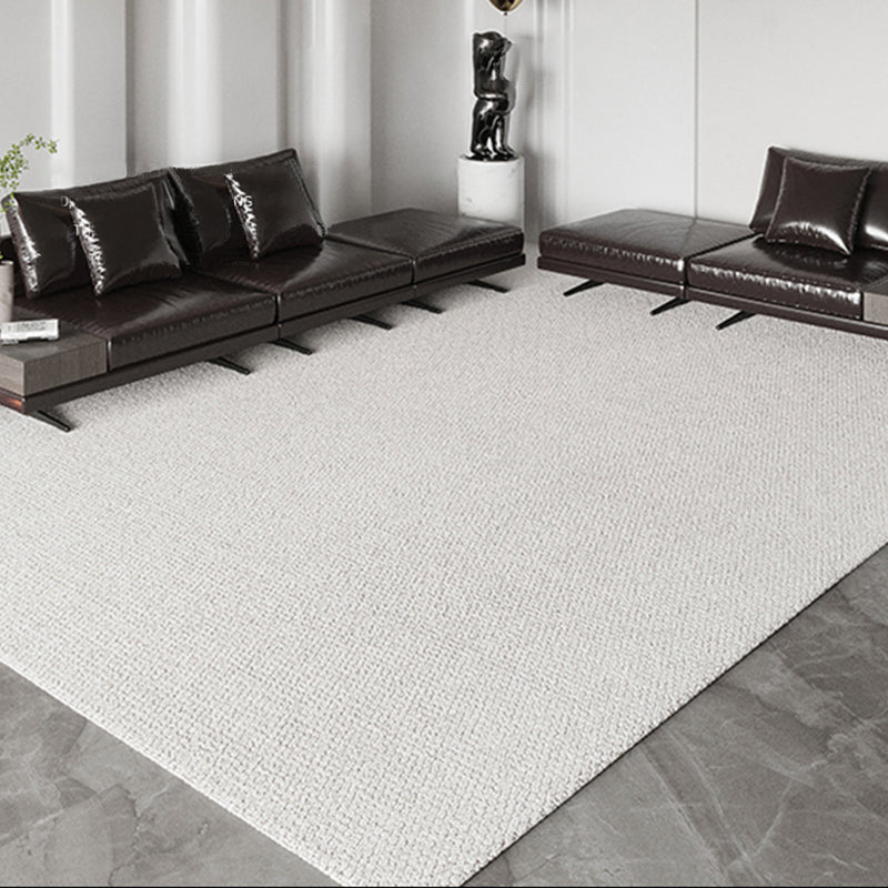 Grey Modern Area Carpet Slid Color Polyester Area Rug Washable Easy Care Rug for Living Room