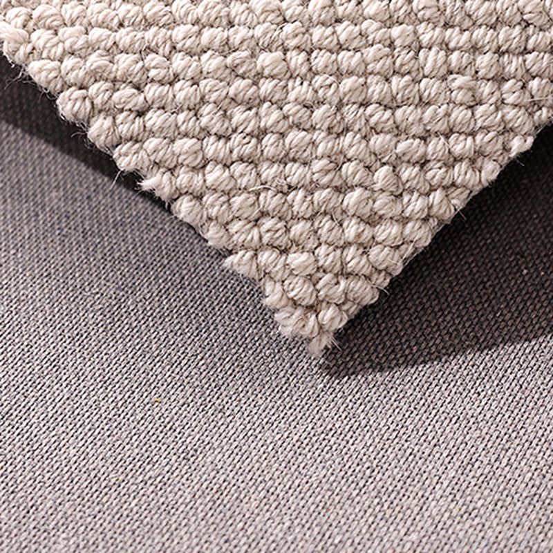 Grey Modern Area Carpet Slid Color Polyester Area Rug Washable Easy Care Rug for Living Room