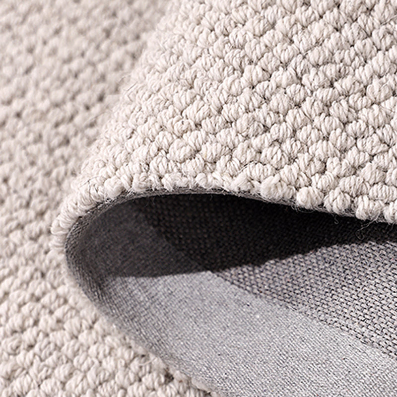 Grey Modern Area Carpet Slid Color Polyester Area Rug Washable Easy Care Rug for Living Room