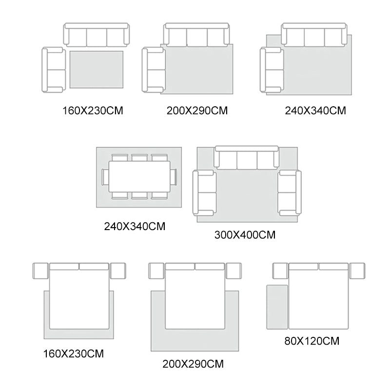 Grey Modern Area Carpet Slid Color Polyester Area Rug Washable Easy Care Rug for Living Room