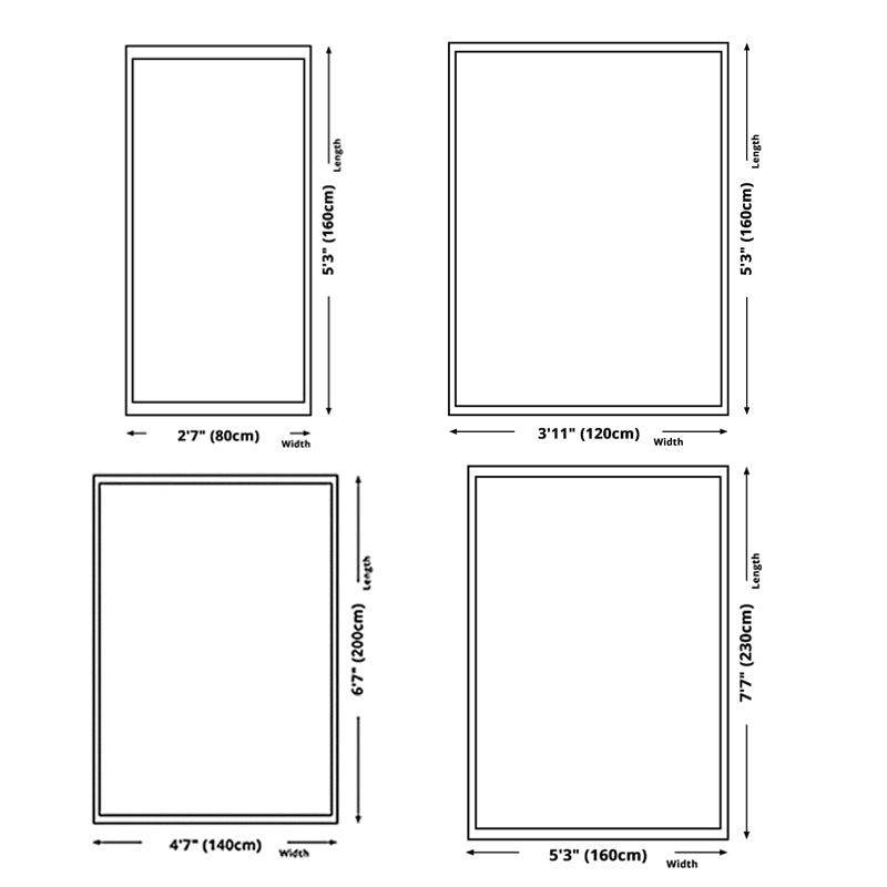 Navy Modern Area Carpet Geometric Pattern Polyester Area Rug Non-Slip Backing Rug for Living Room