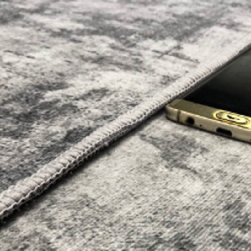 Navy Modern Area Carpet Geometric Pattern Polyester Area Rug Non-Slip Backing Rug for Living Room