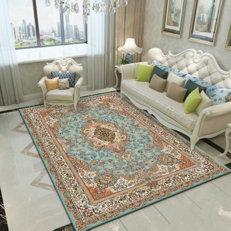 Tapis graphique en polyester beige rétro