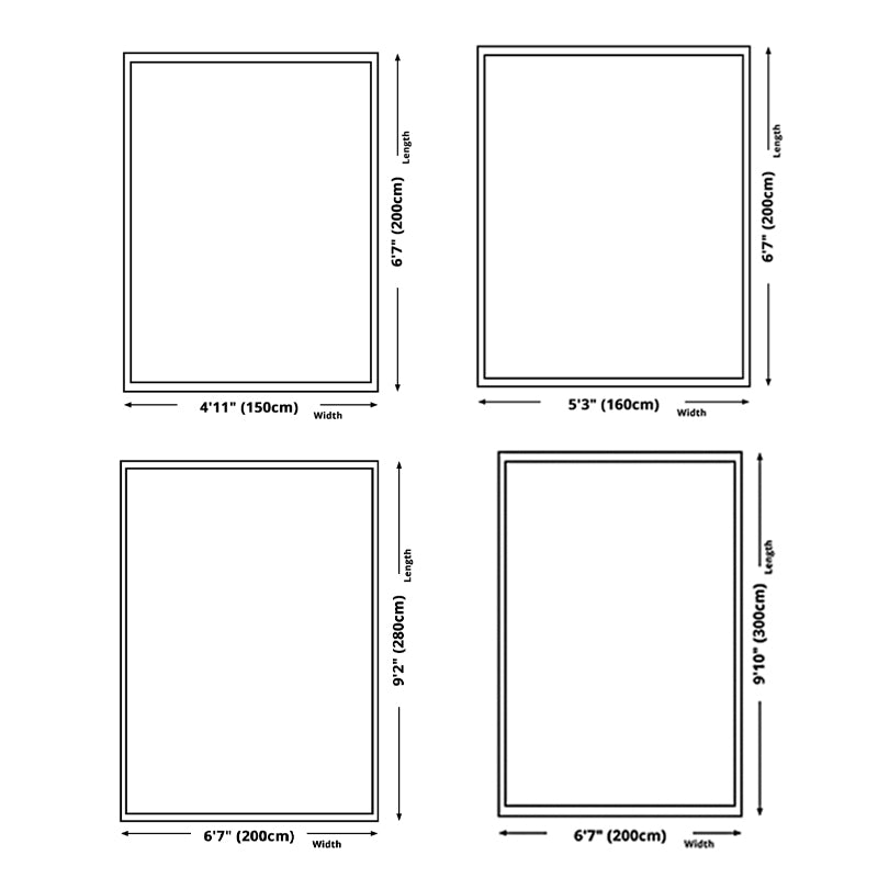 Tapis graphique en polyester beige rétro