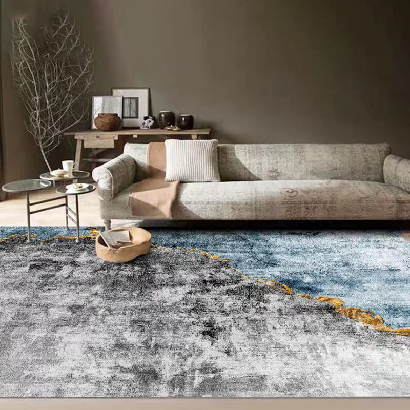 Brown Modern Rug Polyester Graphic Indoor Rug Washable Rug for Home Decor