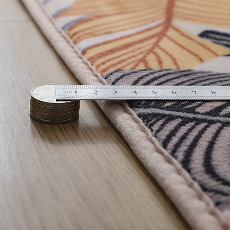 Tapis contemporain solide à shag en polyester