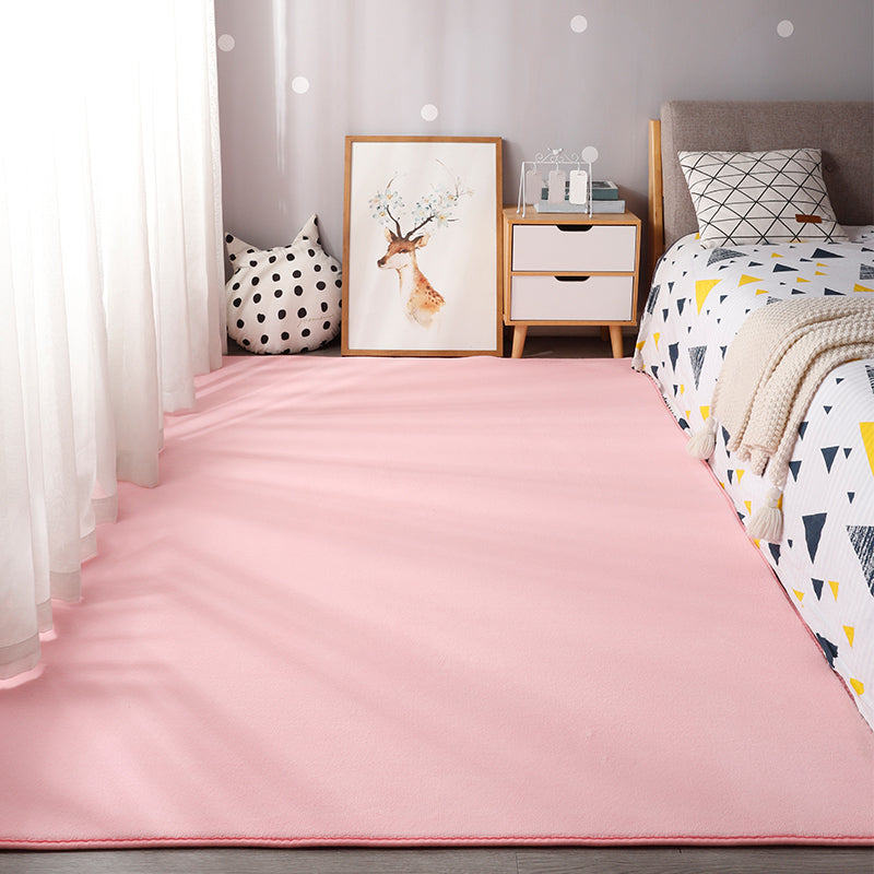 Tapis contemporain solide à shag en polyester