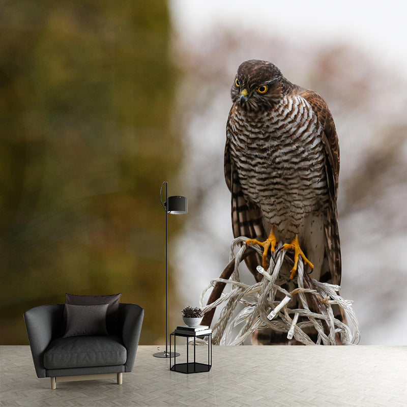 Modern Wild Animal Mural Wallpaper Moisture Resistant Living Room Wall Covering