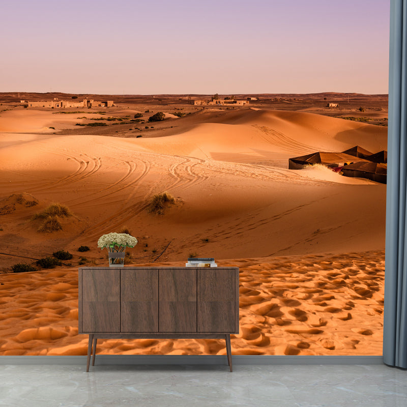 Modern Desert Landscapes Mural Mildew Resistant Wallpaper for Reading Room